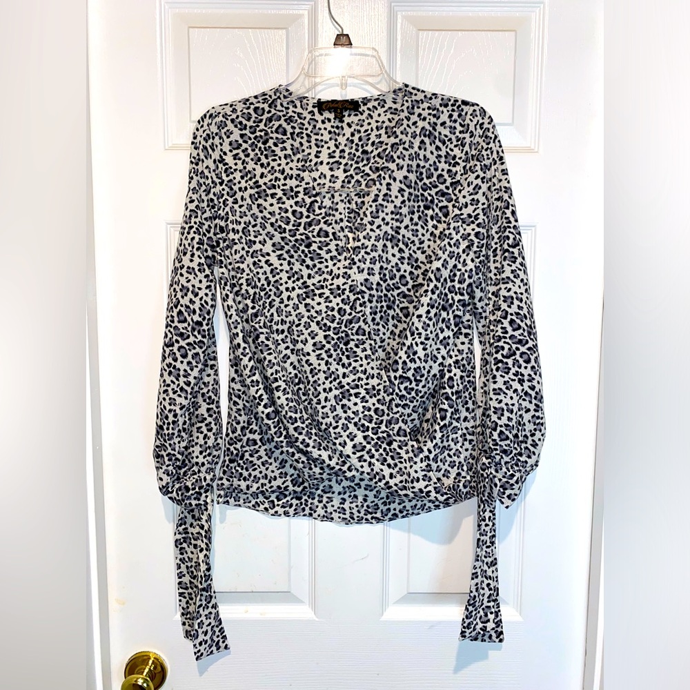Petal Roz Animal Print Boutique Top. Size S